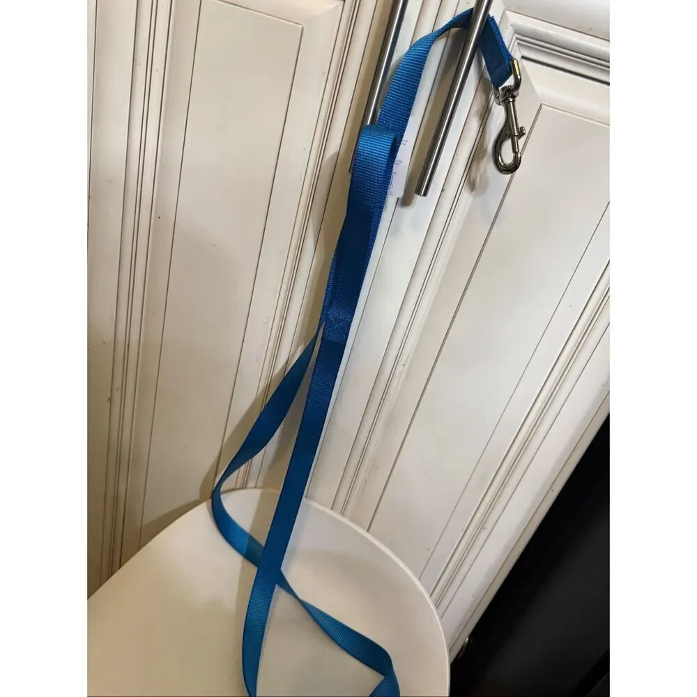 Top Paw Pet Dog Nylon Gunmetal Core Dog Leash Blue Size 6Ft NWT